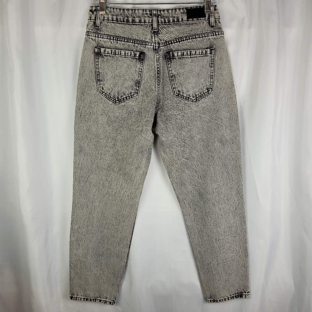 Redial Acid Wash Embellished Studded Tapered Ankle Mom Jeans Women Size 6 - Picture 16 of 16